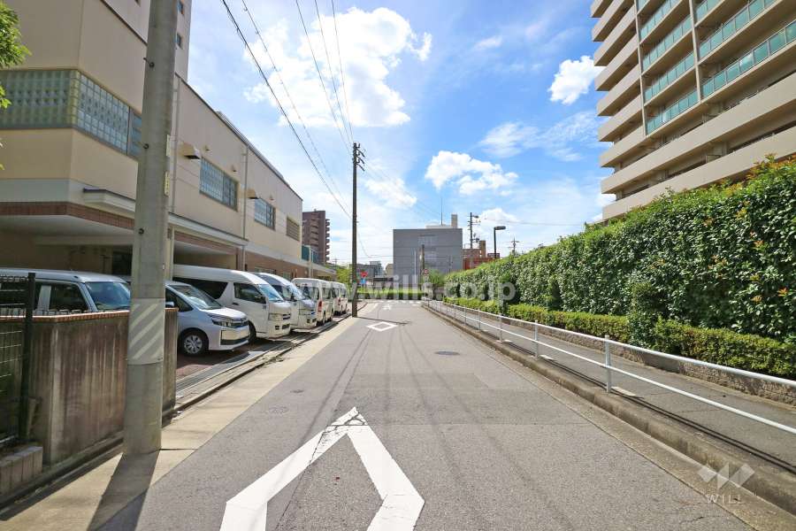 敷地南側の前面道路（東側から）