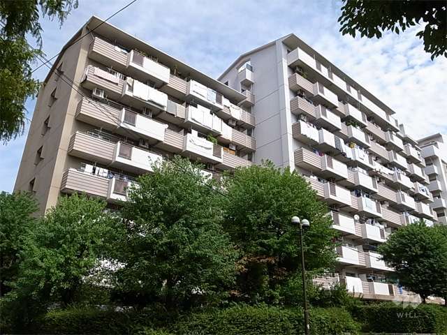 豊中島江住宅（グリーンタウン島江）８号棟の外観（南西側から）