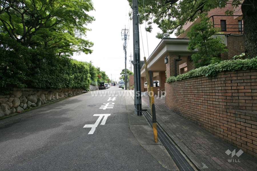 敷地北側の前面道路