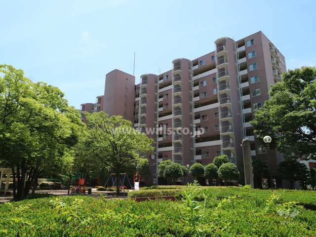 矢田川パークハウスB棟の外観（北西側から）