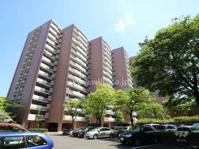 矢田川パークハウスD棟の外観（南西側から）