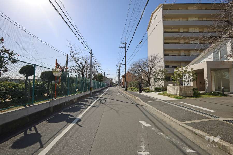 敷地東側の前面道路