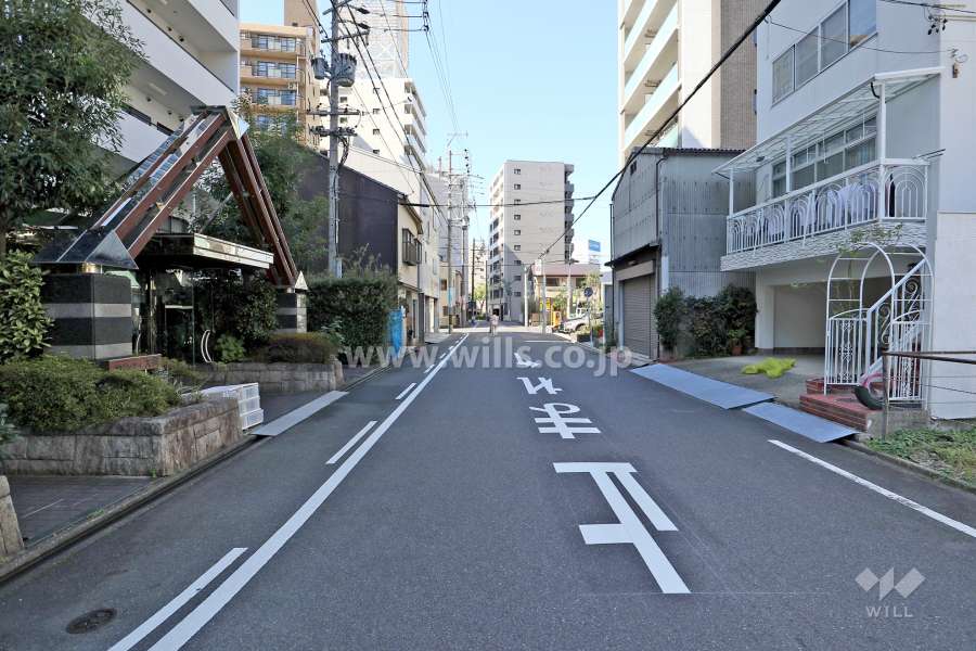 敷地北側の前面道路（東側から）