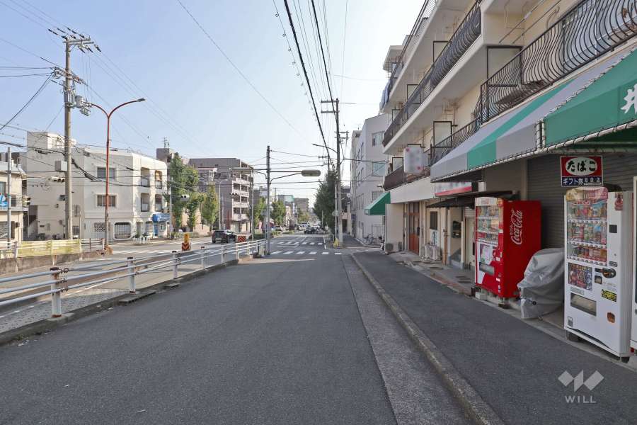 敷地東側の前面道路