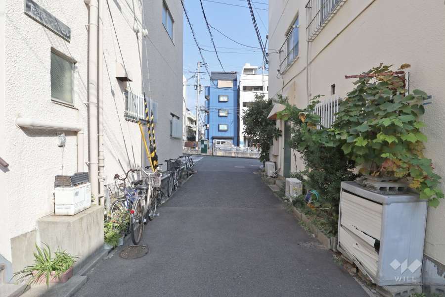 敷地北側の前面道路