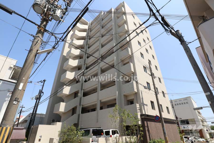 ヌーヴェルワイズ六甲のマンション外観（北西側から）
