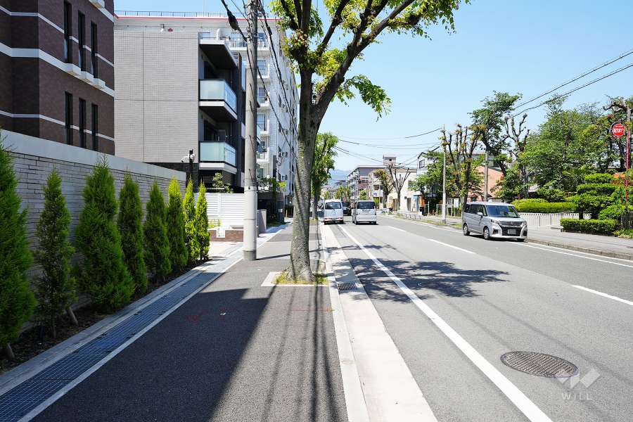 敷地北側の前面道路（東側から）