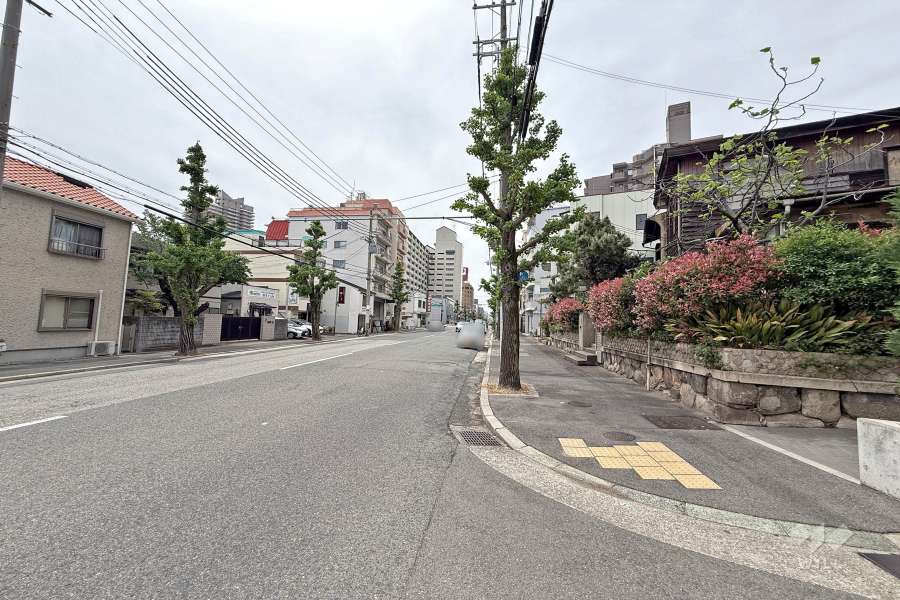 敷地南側の前面道路（東側から）