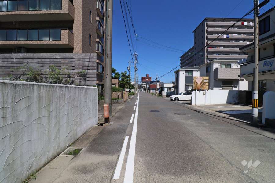 敷地東側の前面道路