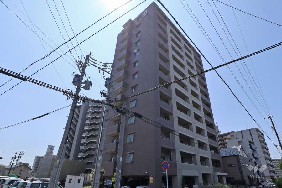 シャトレ愛松勝川ステーションの外観（北西側から）