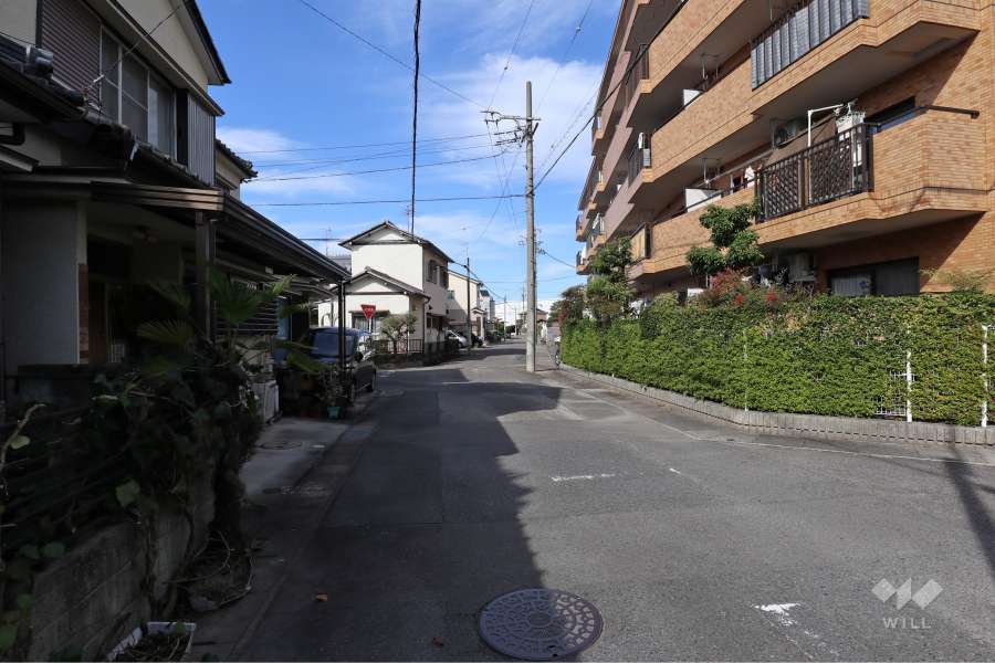 敷地南側の前面道路（東側から）