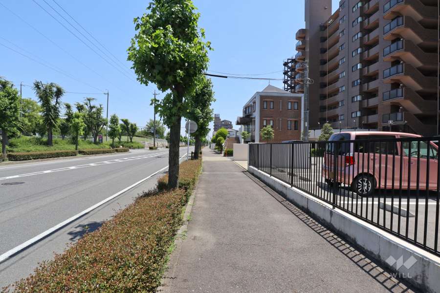 敷地北側の前面道路