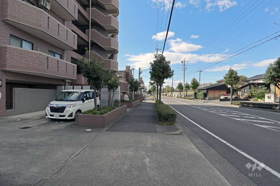 敷地北側前面道路