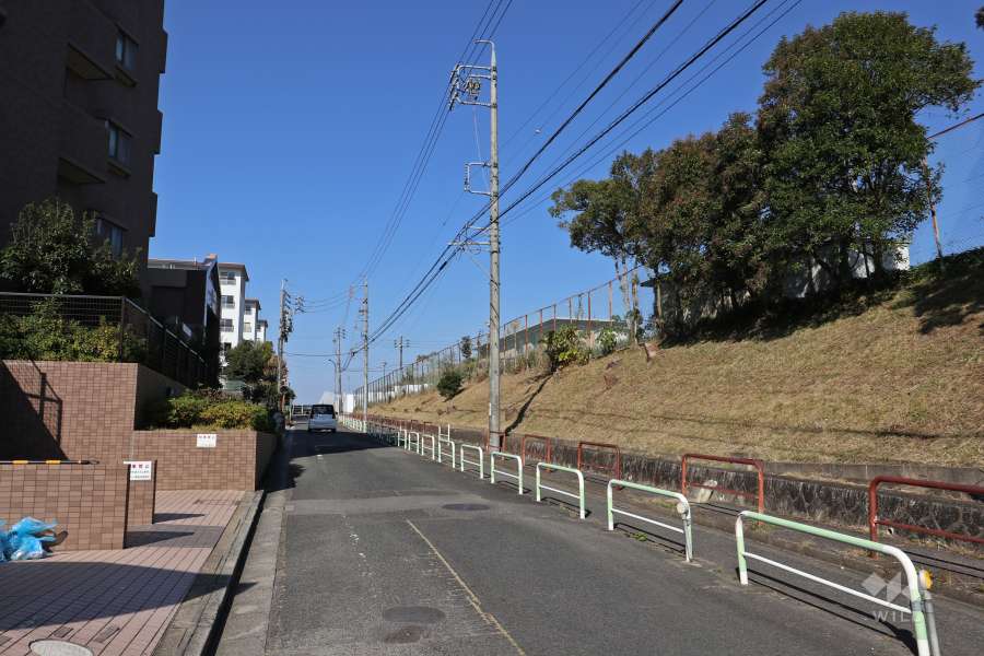敷地東側の前面道路（南側から）