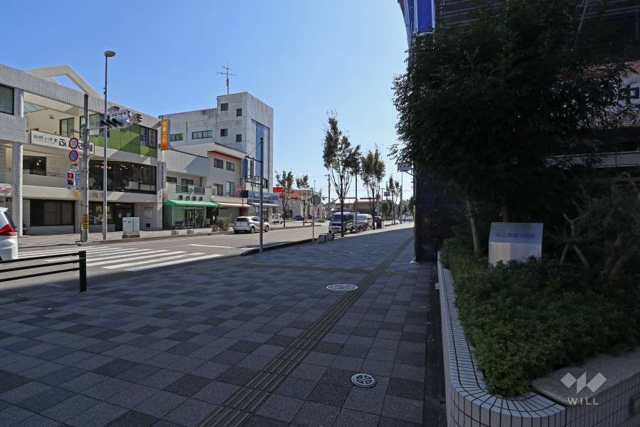 敷地東側の前面道路