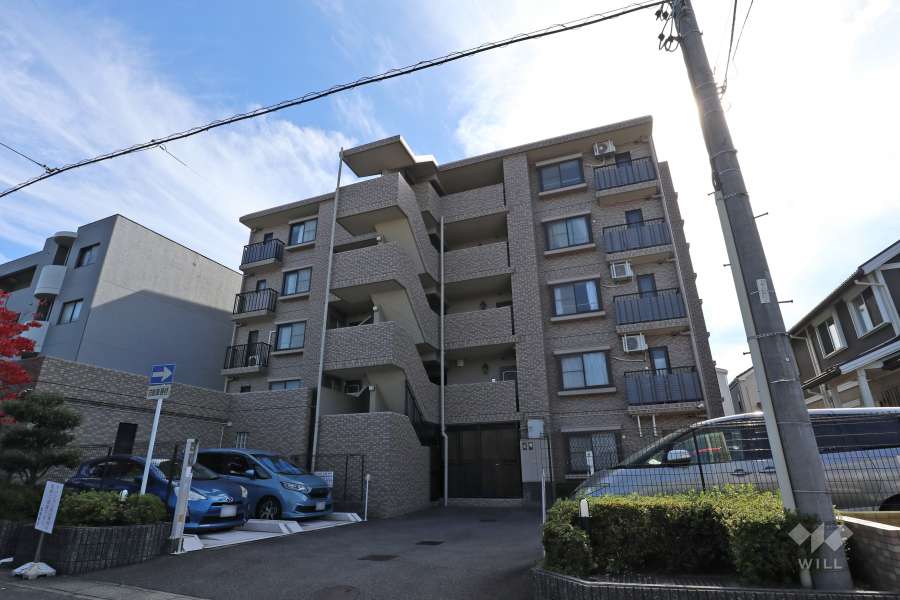 プリンスハイツ高蔵寺北の外観(北西側から）