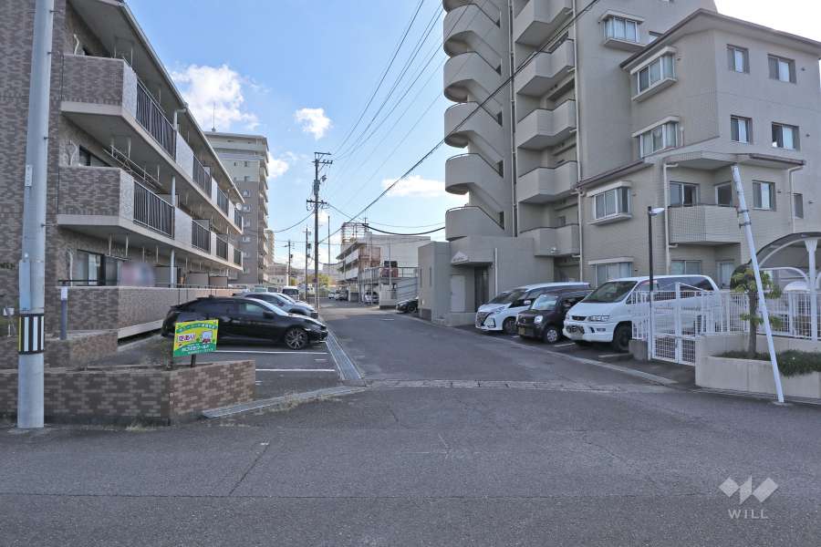 敷地北側の前面道路。
