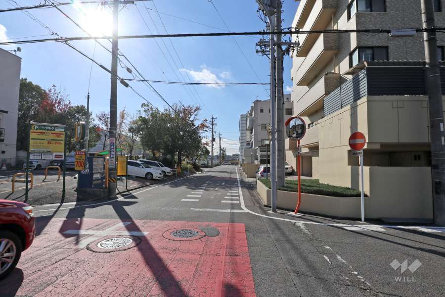 敷地東側の前面道路