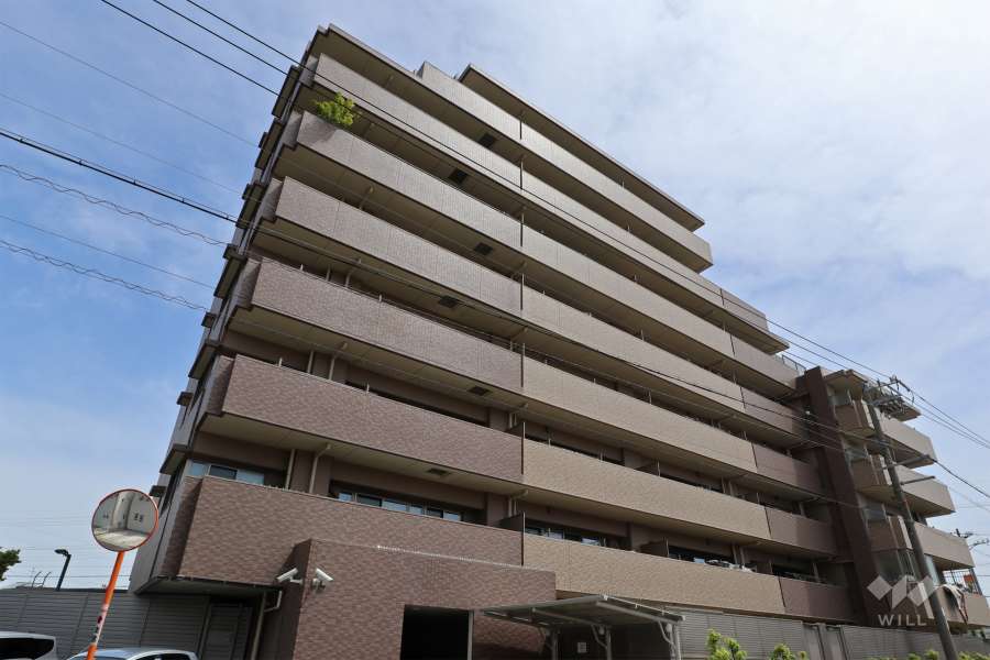 グランコート勝川の外観（南西側から）