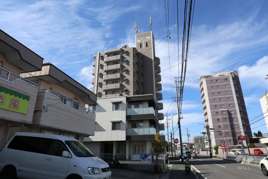 グローリアス春日井出川町の外観（北東側から）