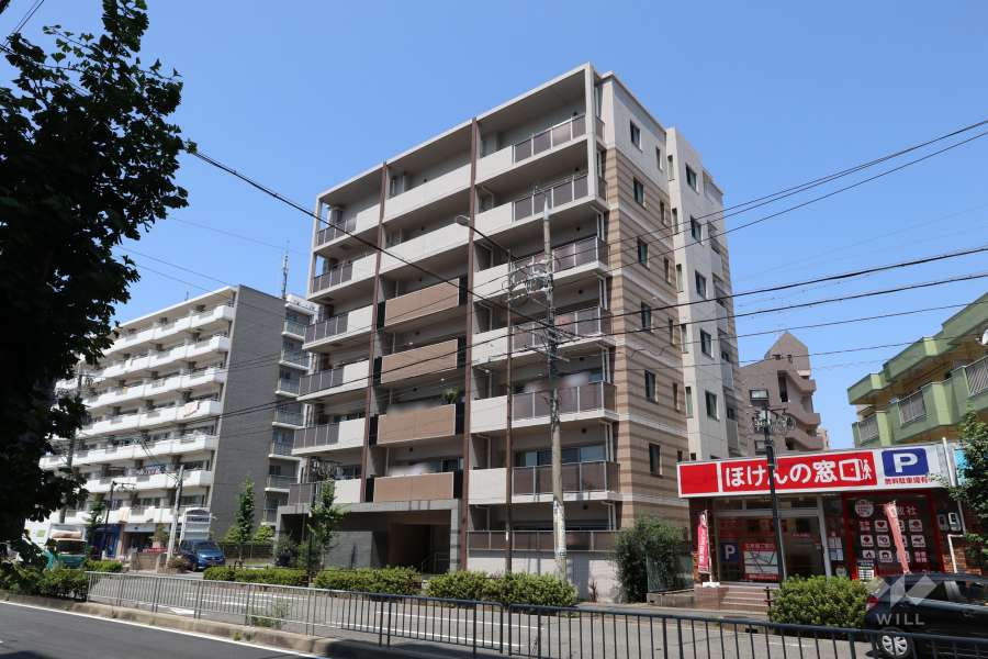 プレミアシティ勝川駅前南の外観(南東側から）