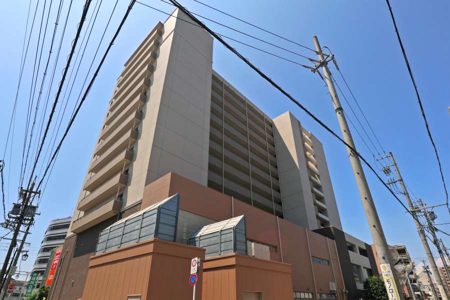 グランドメゾン勝川ネクシティイーストコートの外観（北東側から）