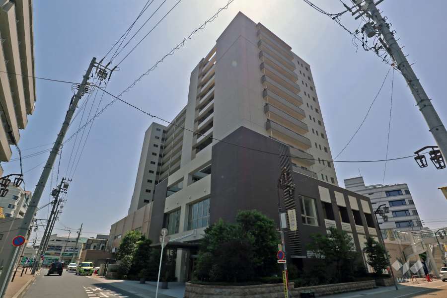 グランドメゾン勝川ネクシティイーストコートの外観（北西側から）