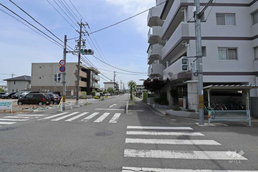 敷地北側の前面道路