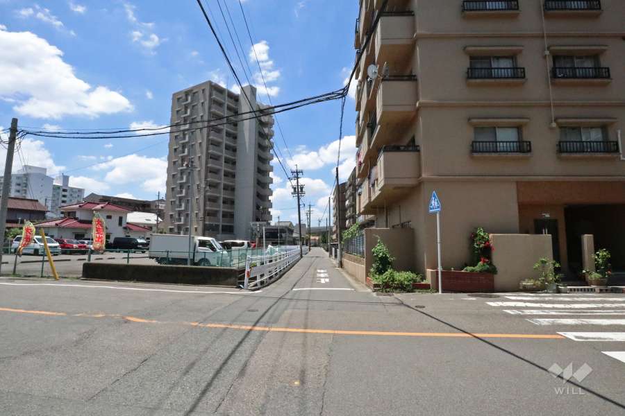 敷地南側の前面道路（東側から）