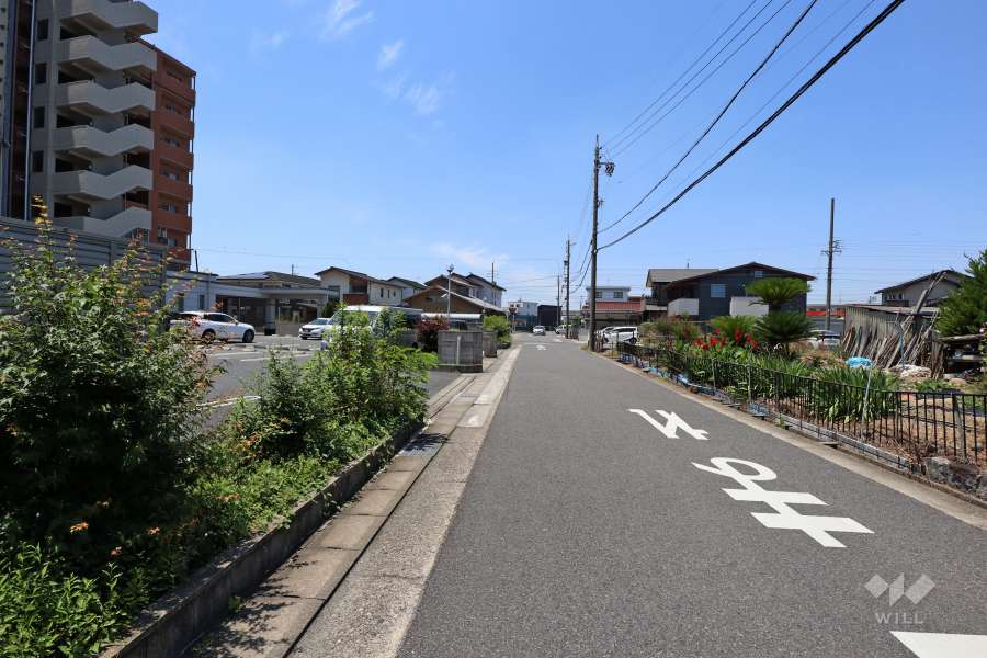 敷地北側の前面道路