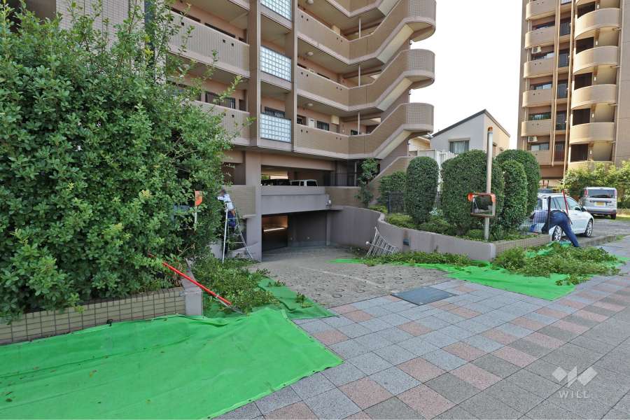 駐車場の出入り口