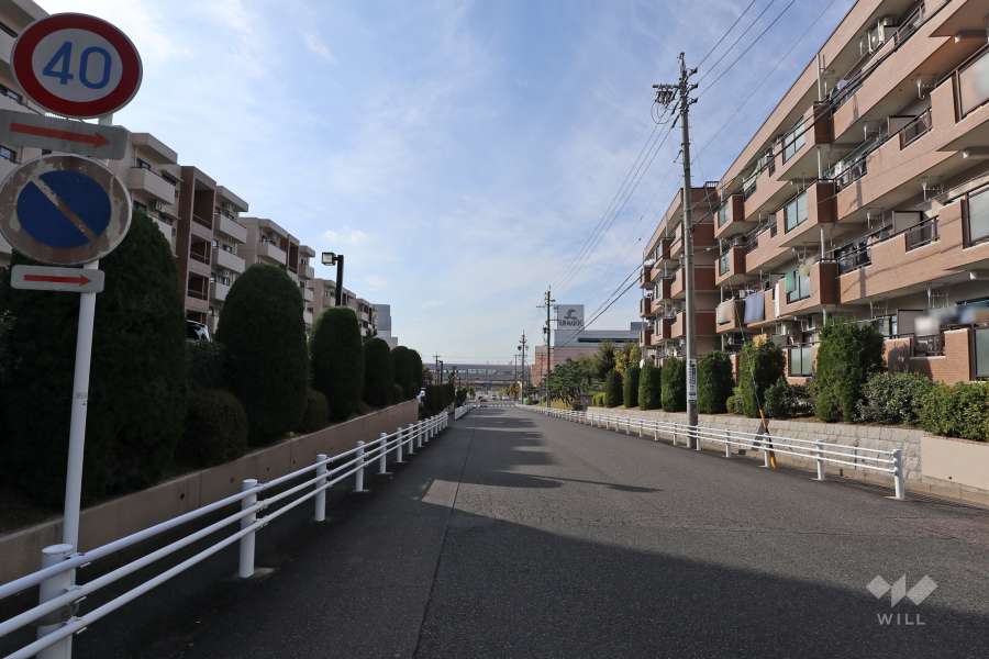 敷地北側の前面道路