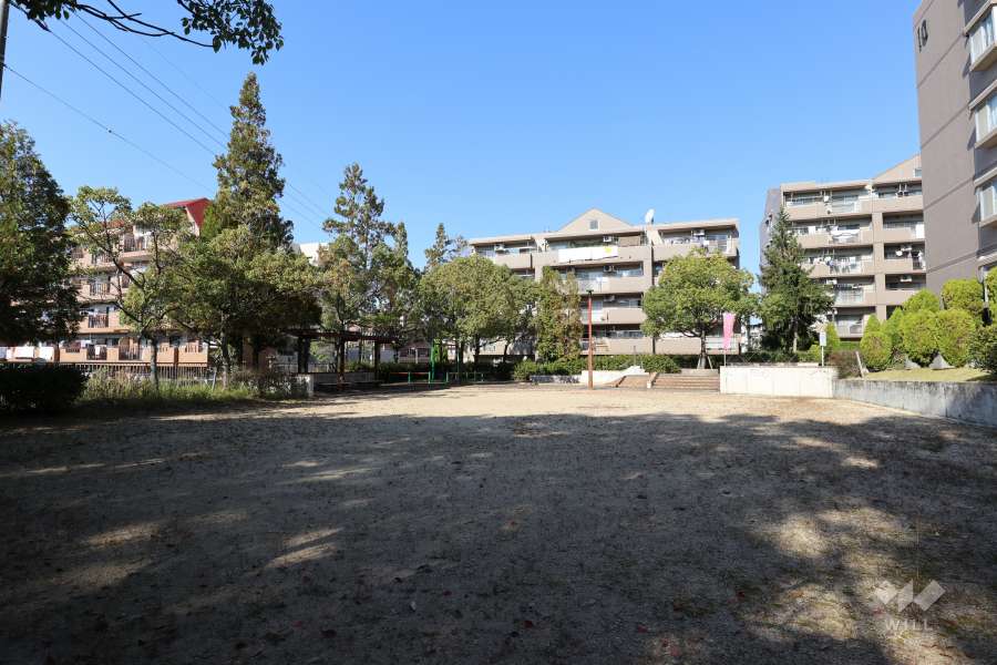 敷地南側にある広場