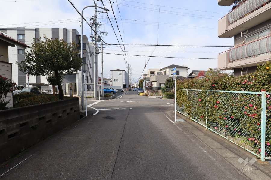敷地南側の前面道路（東側から）