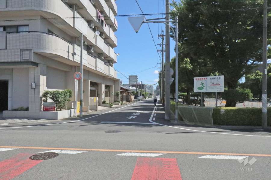 敷地南東側の前面道路