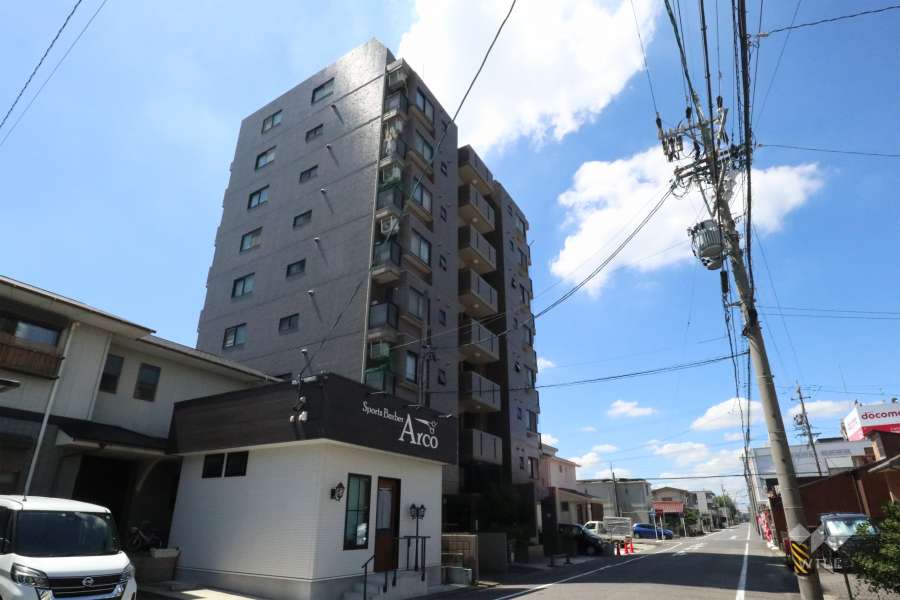 シャトー鳥居松3の外観（北東側から）