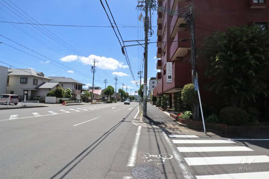 敷地北東側の前面道路