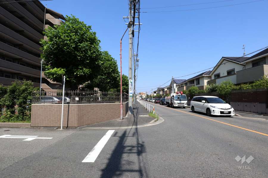 敷地北側の前面道路