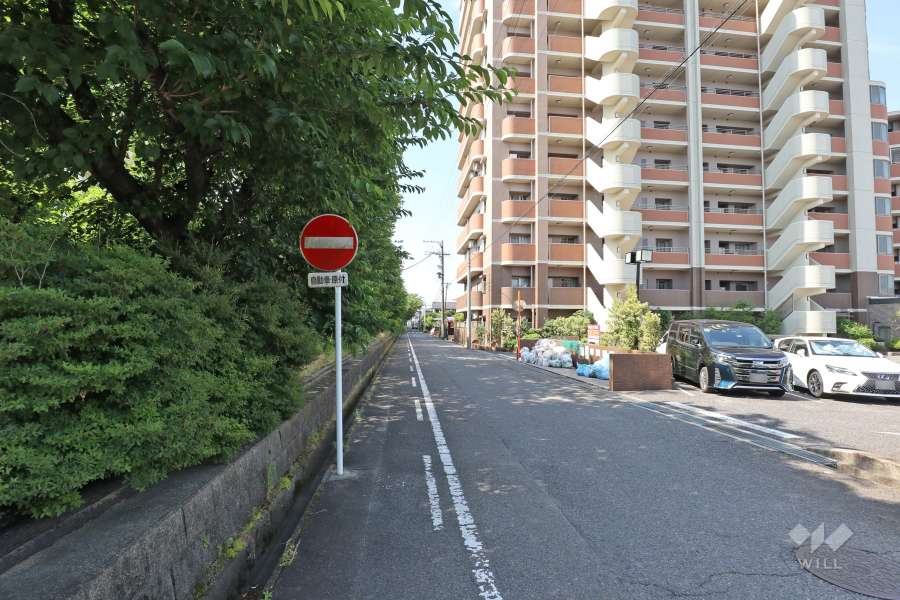 敷地東側の前面道路