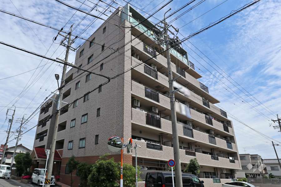 ロイヤルマンション柏井の外観（南西側から）