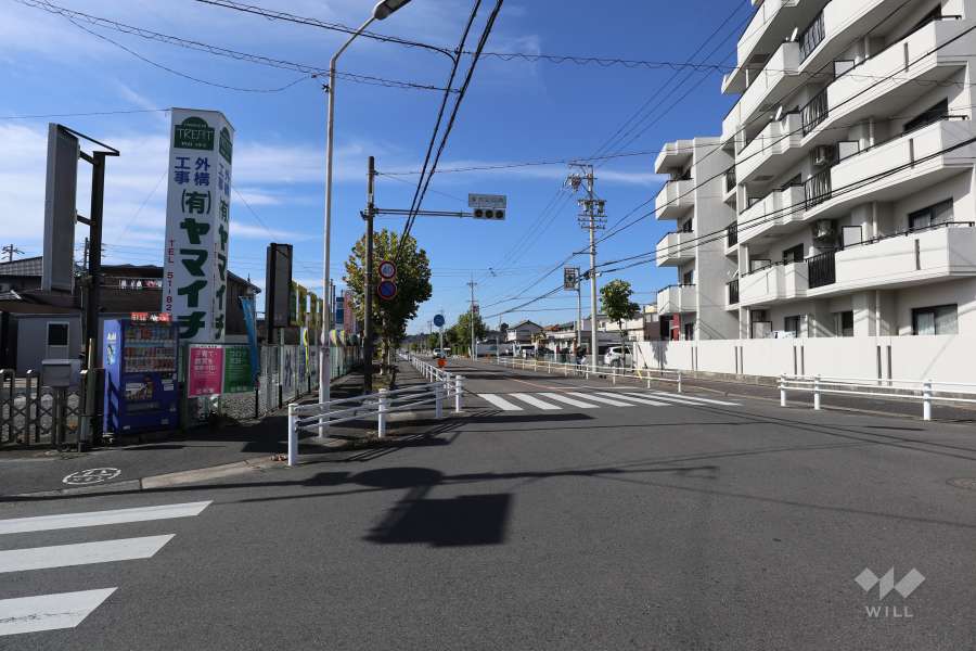 敷地南側の前面道路（東側から）
