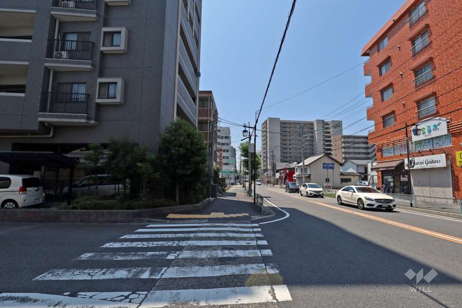 敷地西側前面道路は愛知県道201号（南外山勝川停車場線）です。