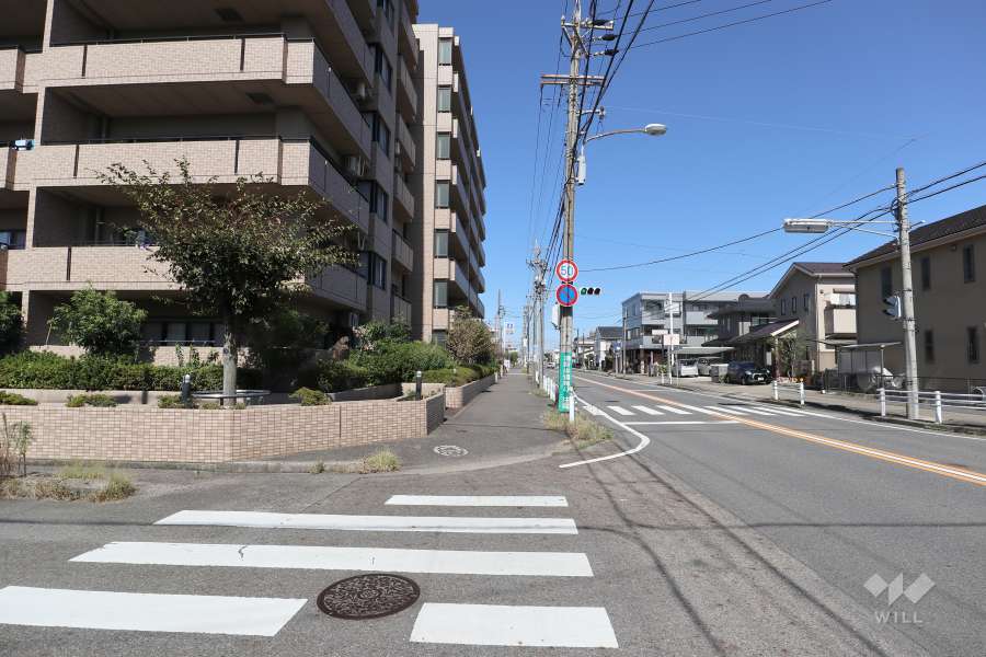 敷地東側の前面道路