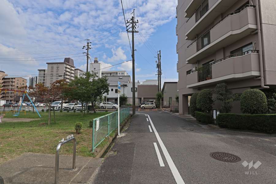 敷地東側道路の向かいには『深野公園』があります。