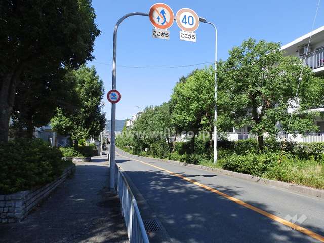 敷地南西側の前面道路