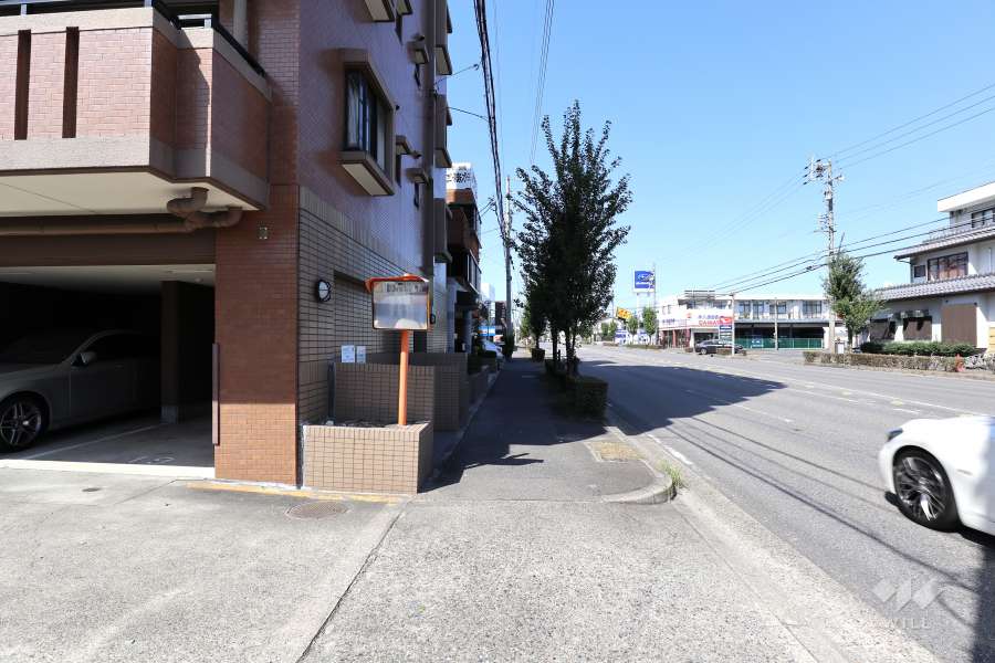 敷地東側の前面道路