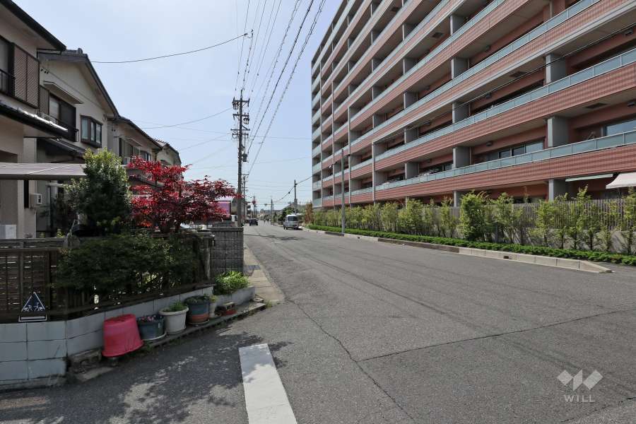 敷地南側の前面道路