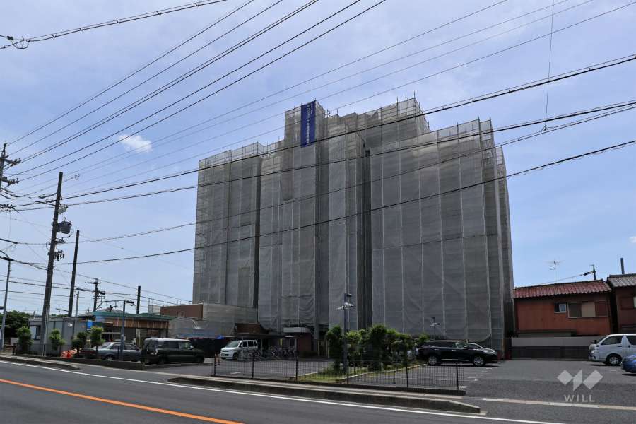 カルティア春日井味美の外観（北西側から）※2022年8月現在、大規模修繕工事中