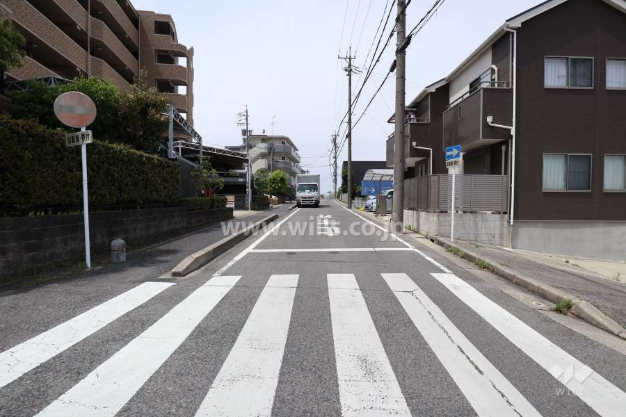 敷地北側の前面道路（東側から）