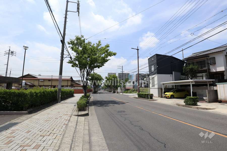 敷地北側の前面道路（東側から）